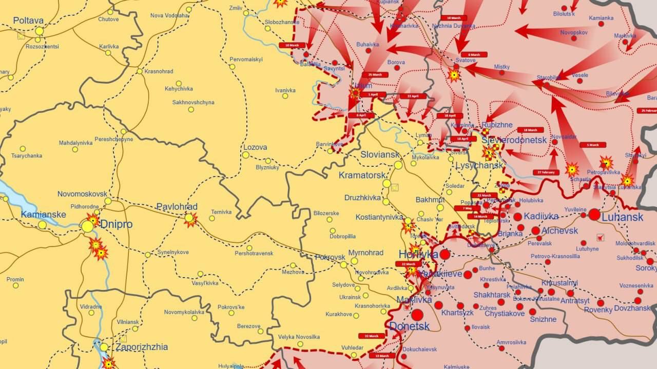 Карта боїв в україні