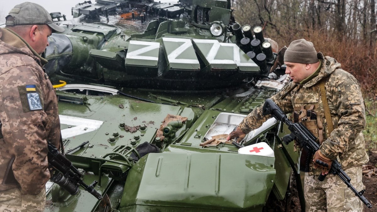Российские военные на Украине