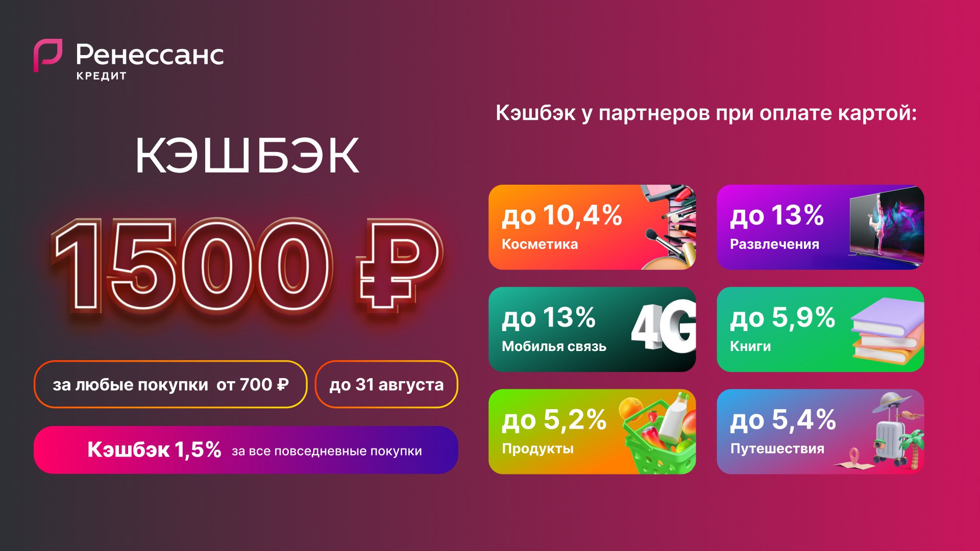 Карта ренессанс 3000 кэшбэк