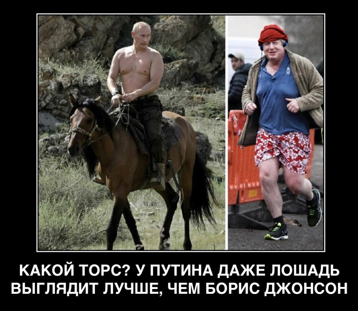 Путин с сиськами на лошади