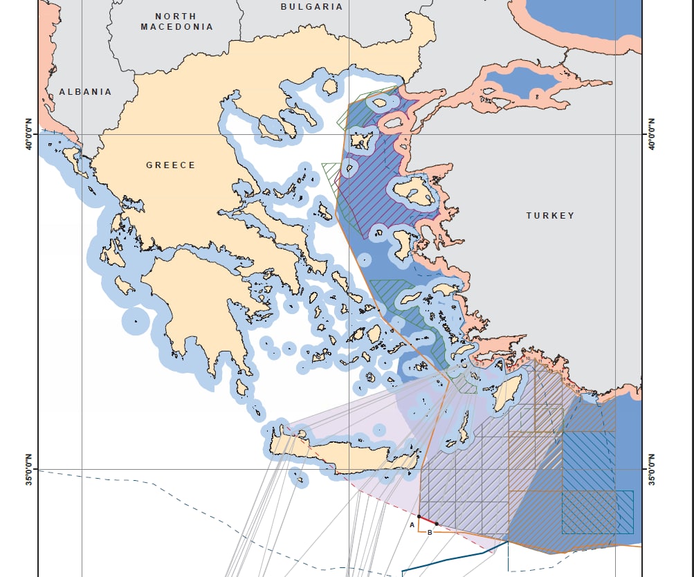 Греция эгейское море карта