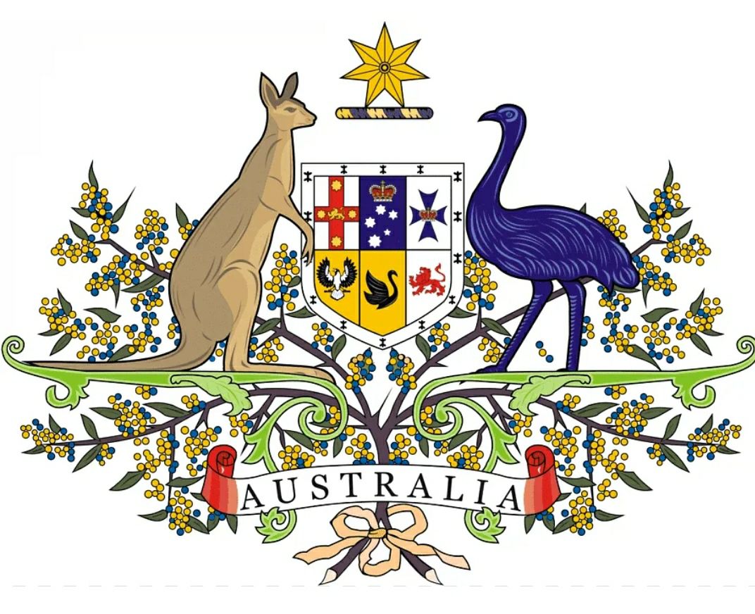 фото герб и флаг австралии