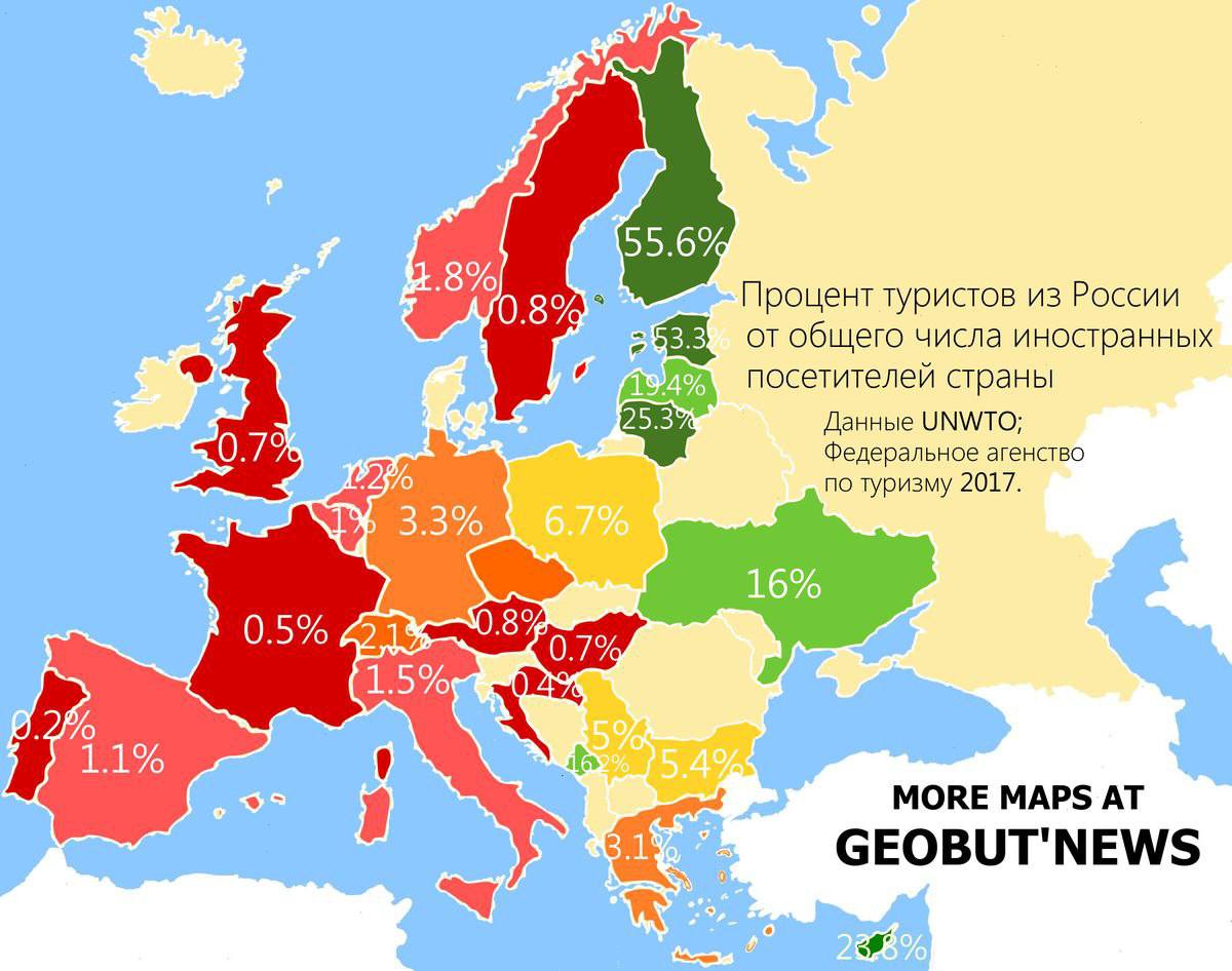 Карта с большими процентами